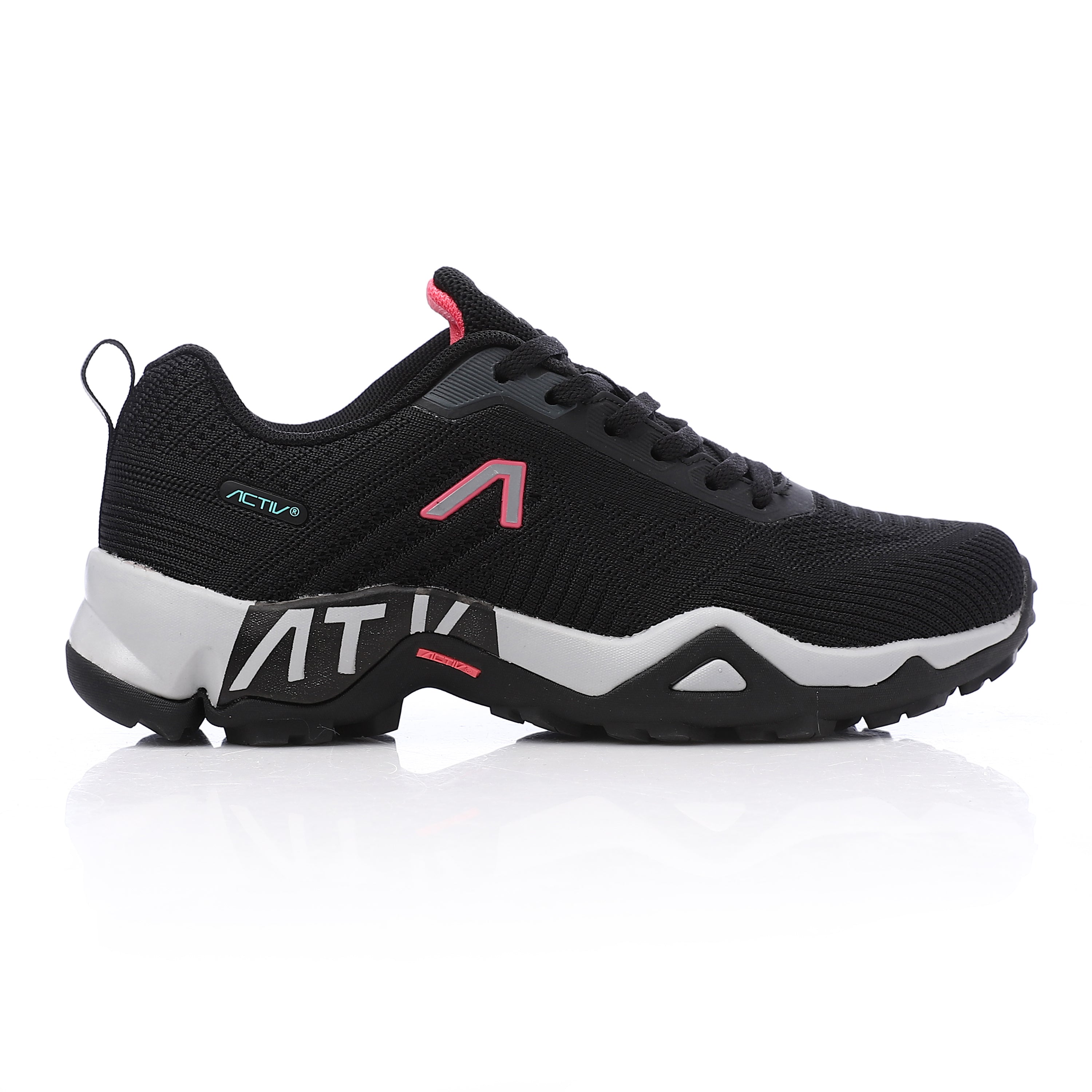 ACTIV WOMEN'S TREKKING SHOES - BLK & PINK