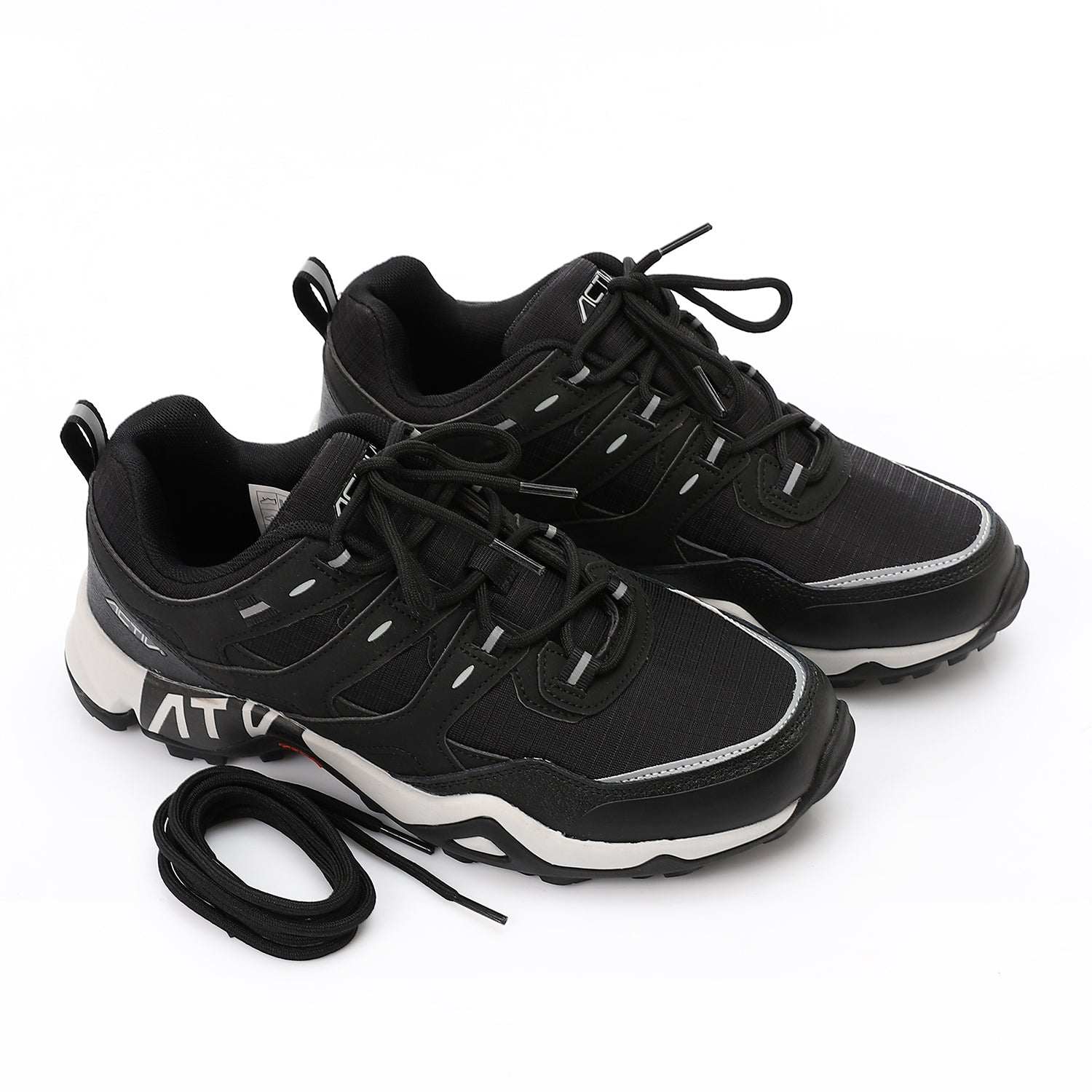 ACTIV MEN'S TREKKING SHOES - اسود