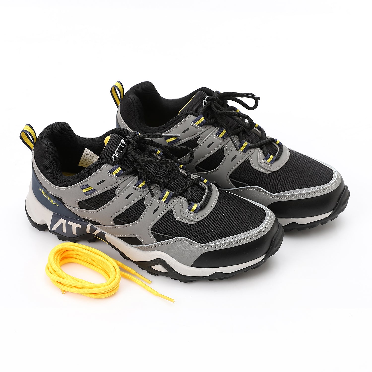 ACTIV MEN'S TREKKING SHOES - رمادى*اسود
