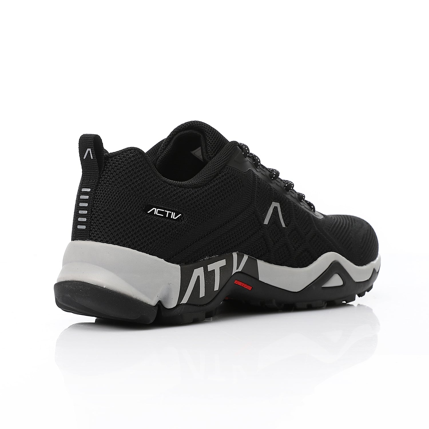ACTIV MEN'S TREKKING SHOES - BLACK &amp; WHIT 