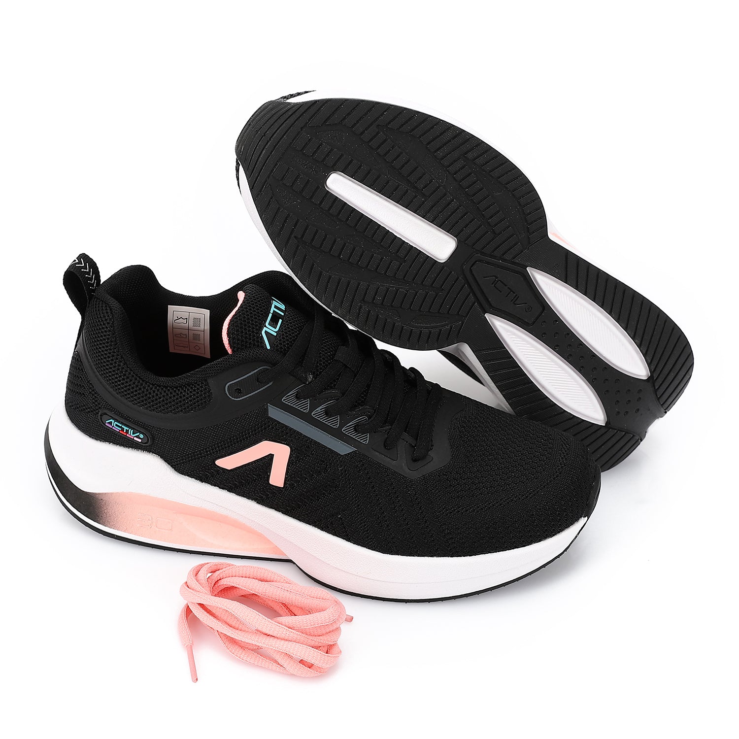 ACTIV MEN'S SHOES - BLK & PINK