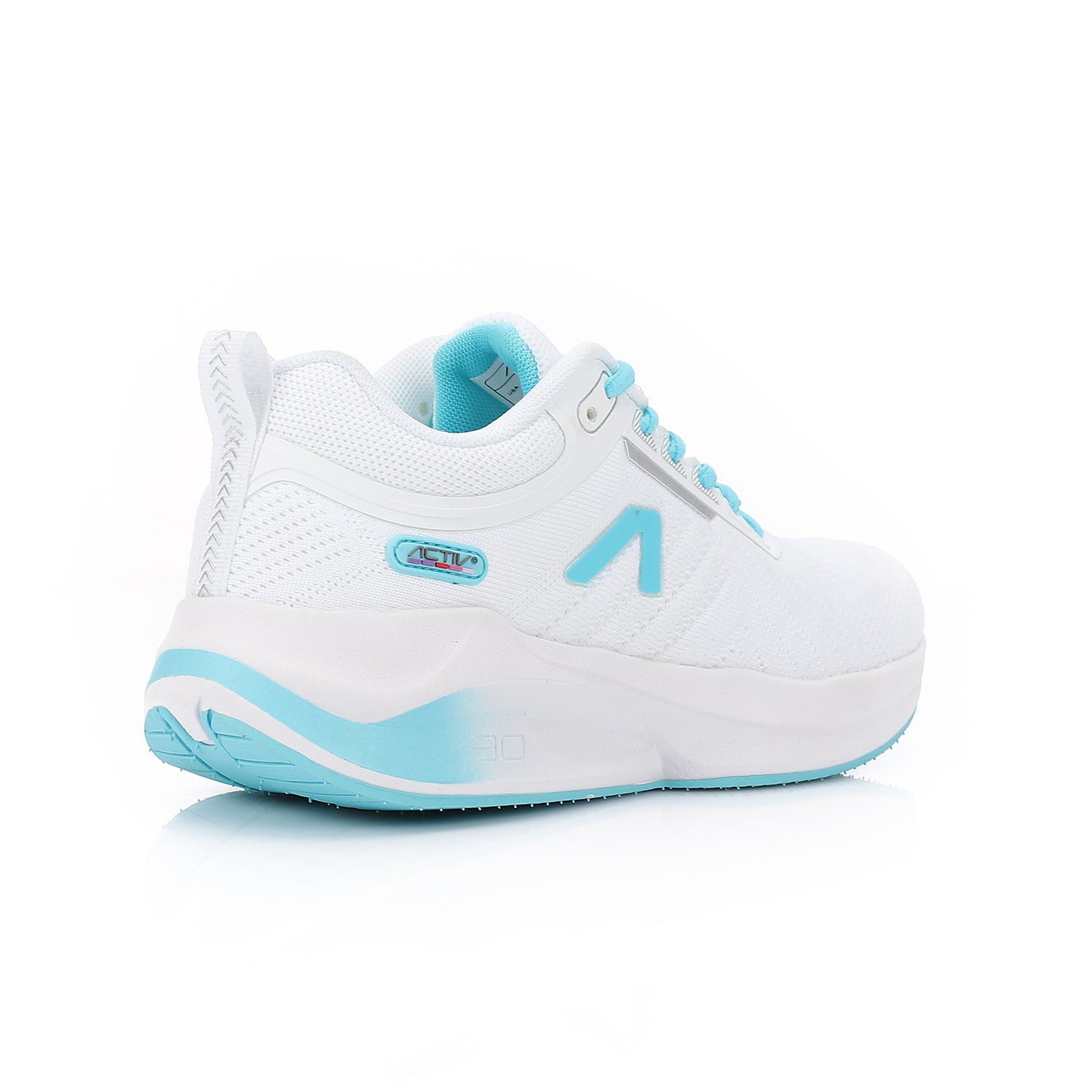 ACTIV MEN'S SHOES - WHT & CYAN