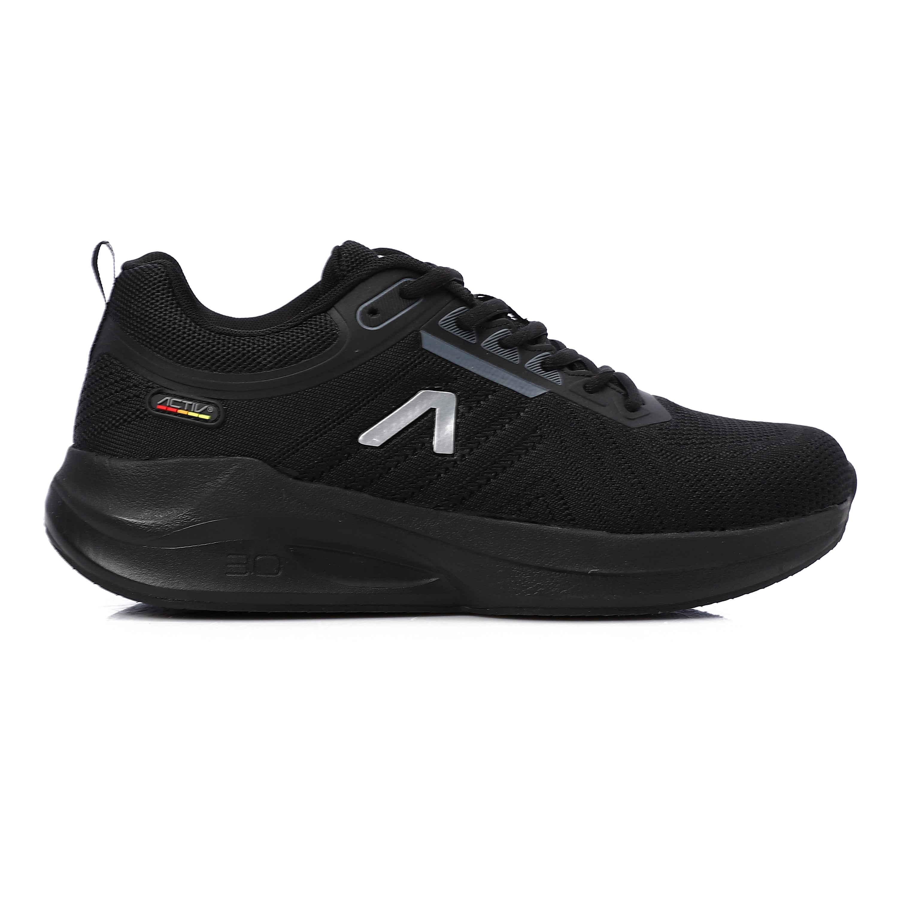 ACTIV MEN'S SHOES - BLK &amp; SILV 
