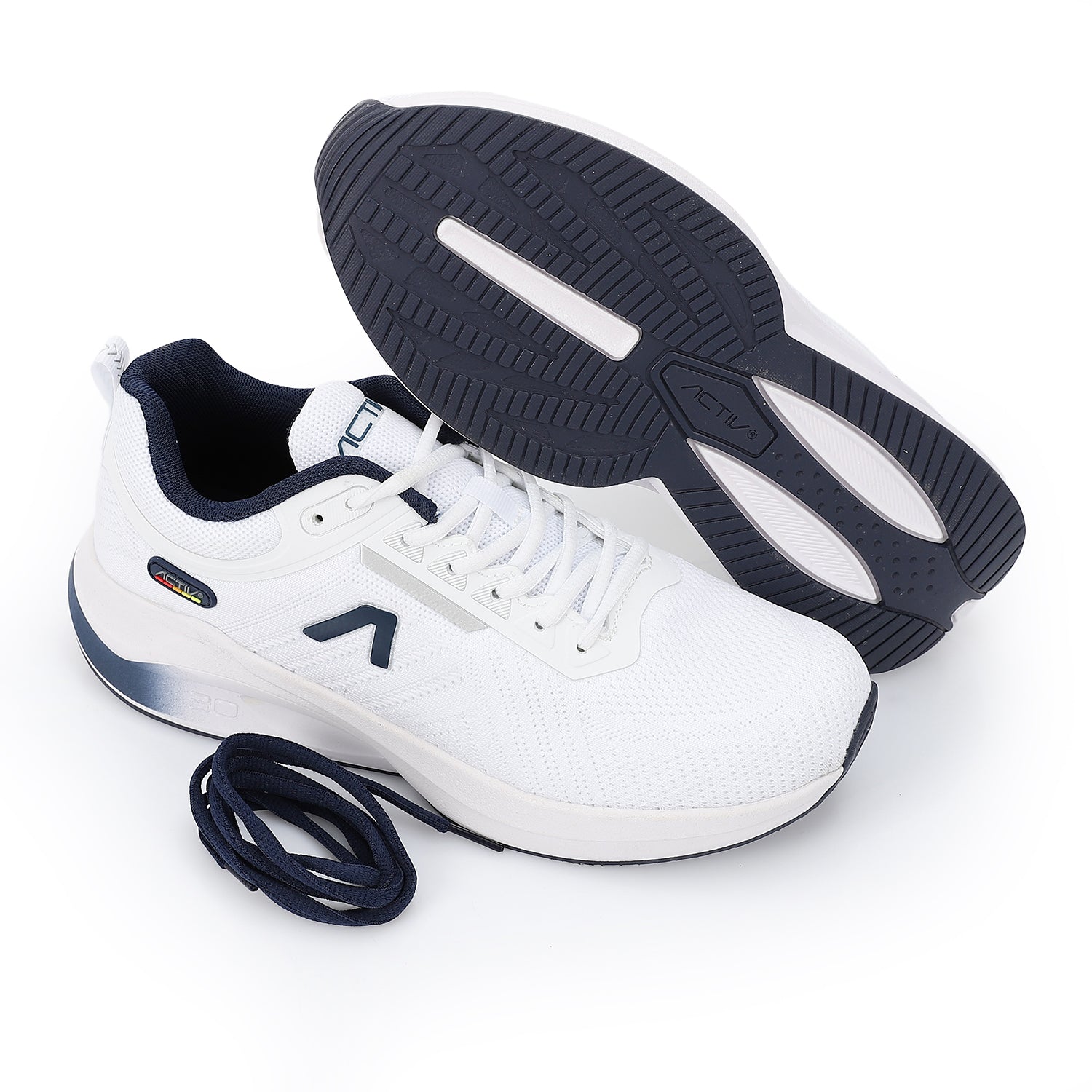ACTIV MEN'S SHOES - WHT & NVY