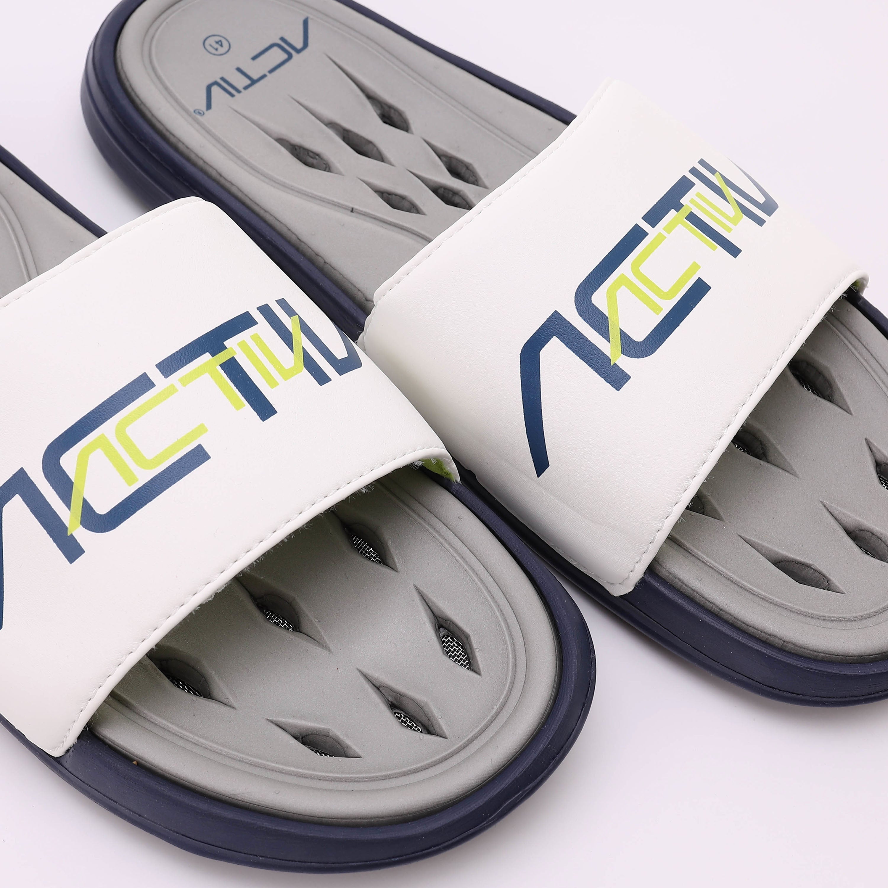 ACTIV MEN'S SLIPPER - ابيض