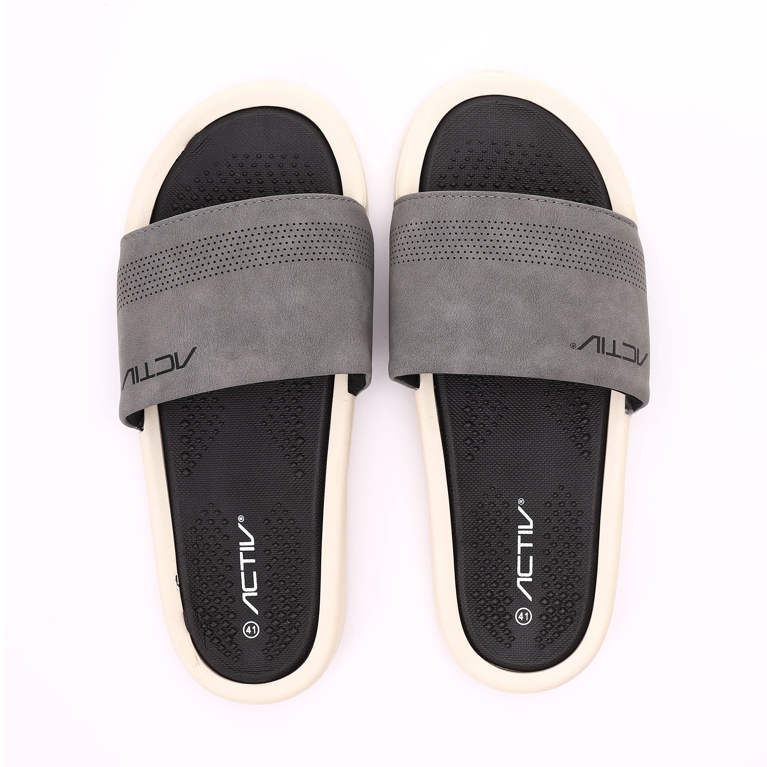 ACTIV MEN'S SLIPPER - اسود*رمادي
