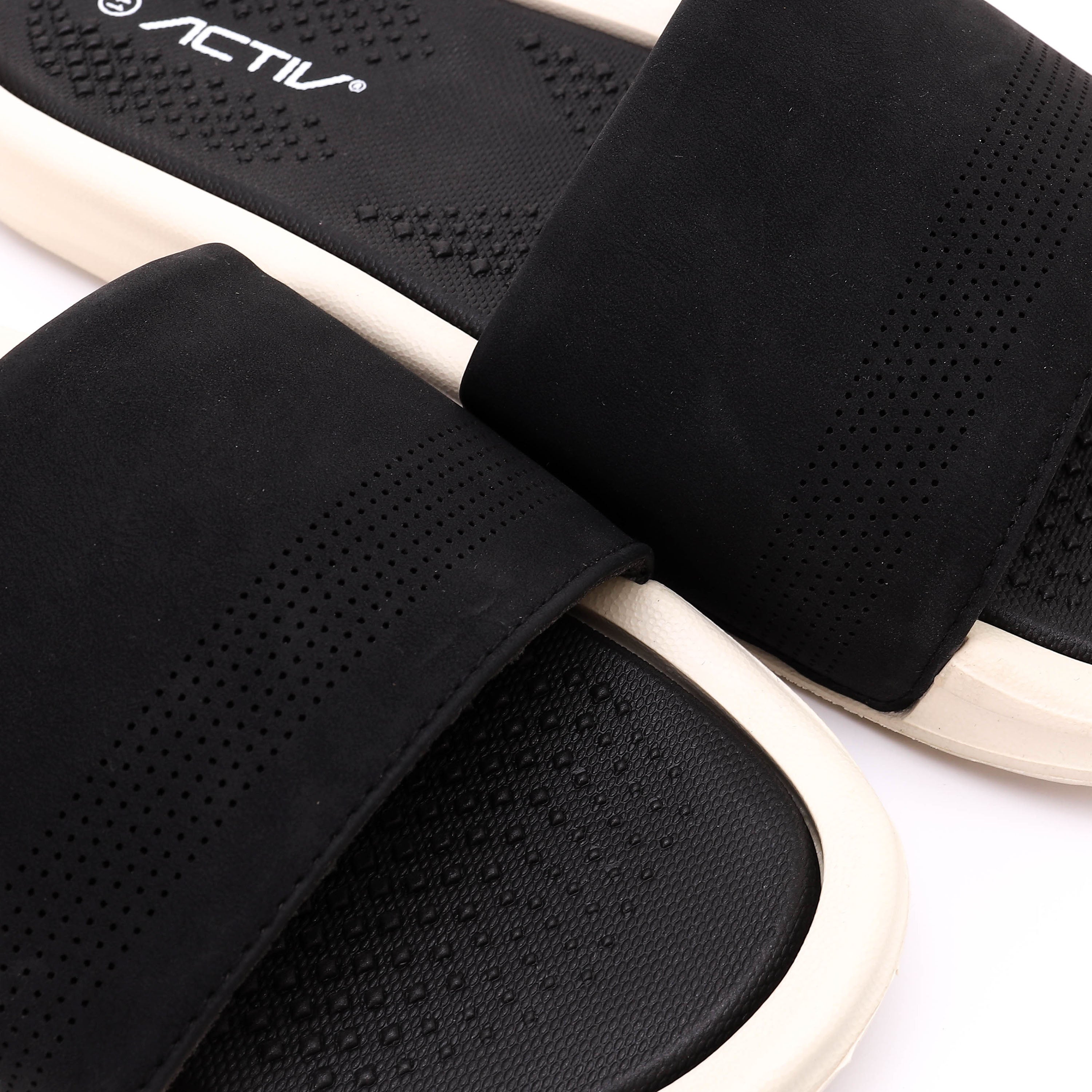 ACTIV MEN'S SLIPPER - ابيض*اسود