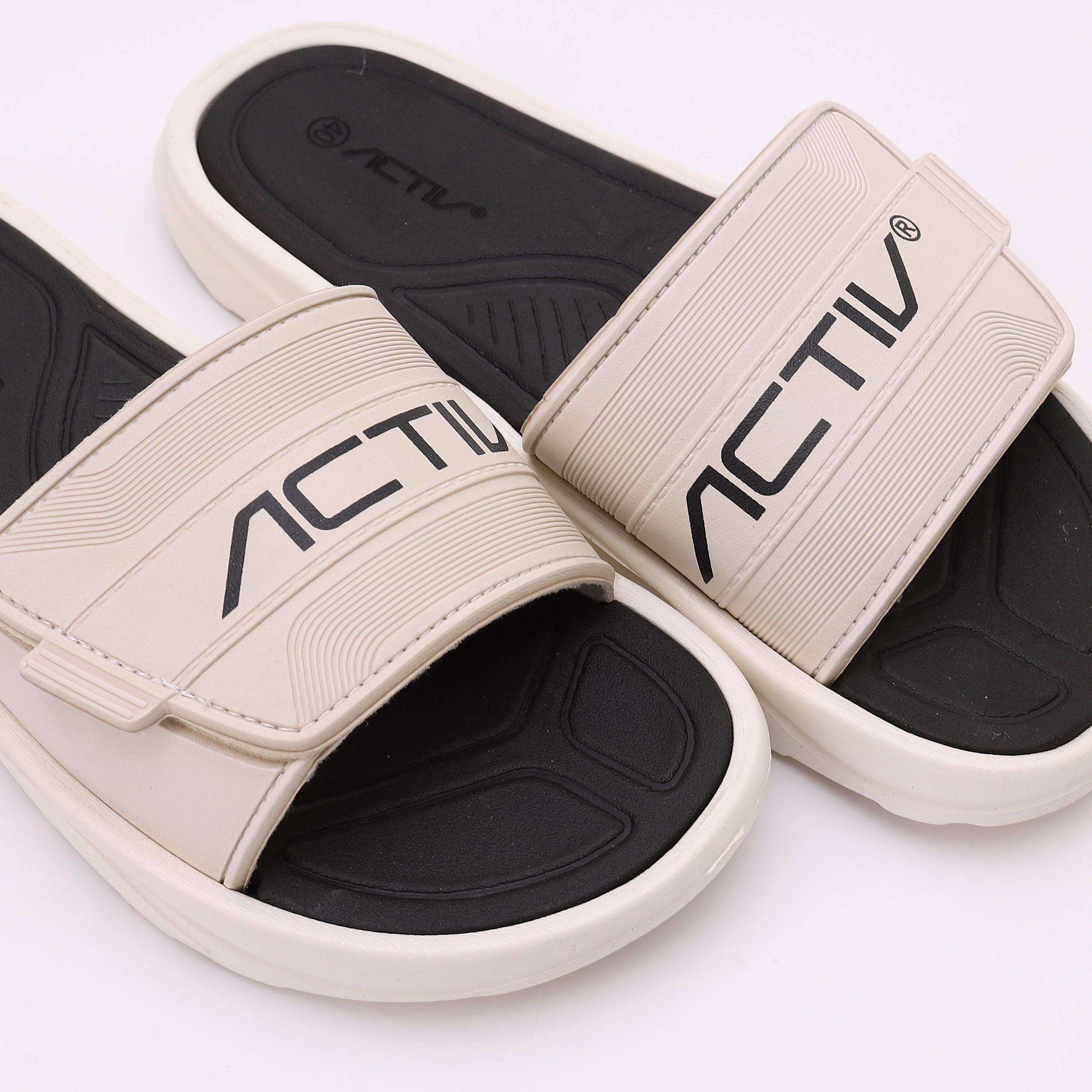 ACTIV MEN'S SLIPPER - ابيض*اسود