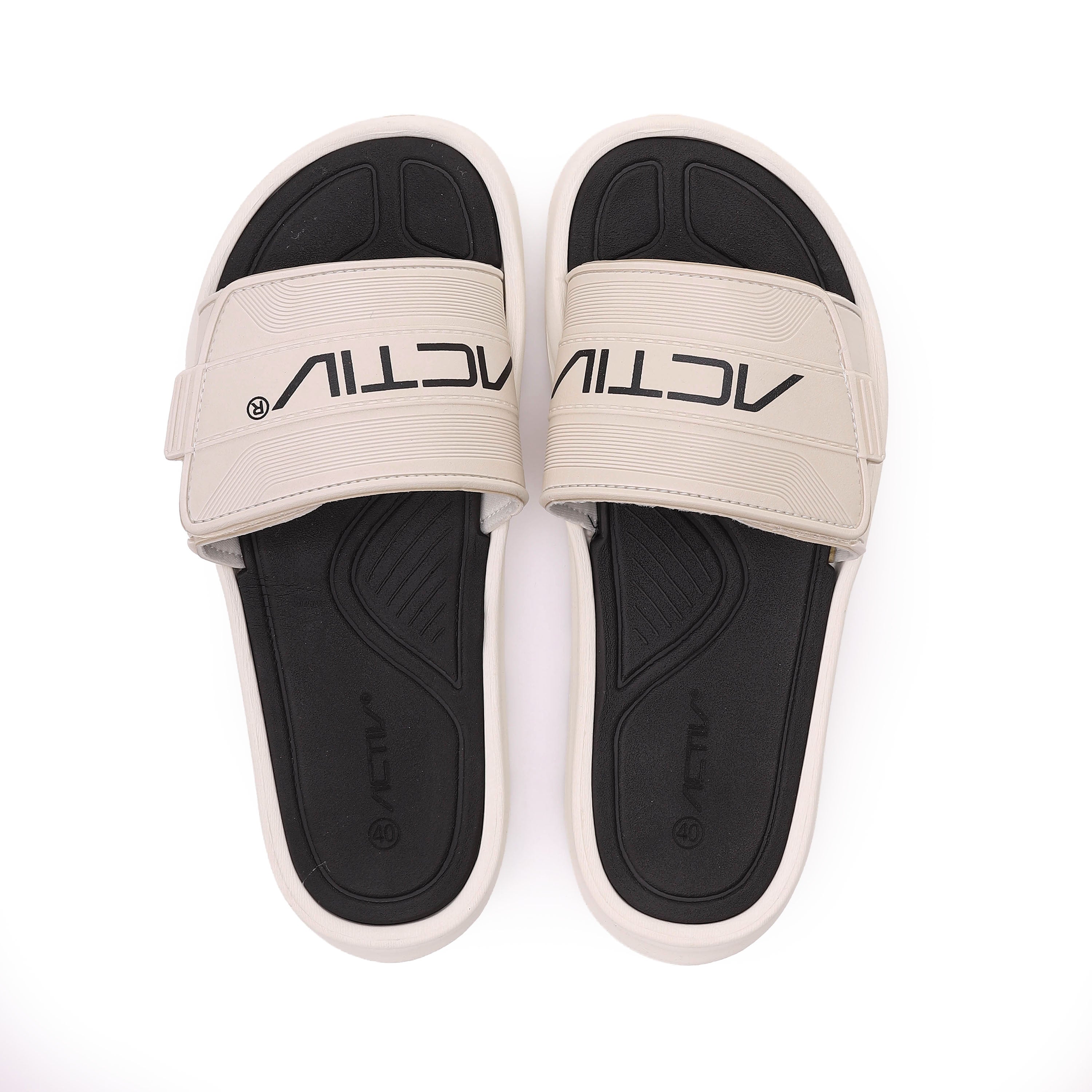 ACTIV MEN'S SLIPPER - ابيض*اسود