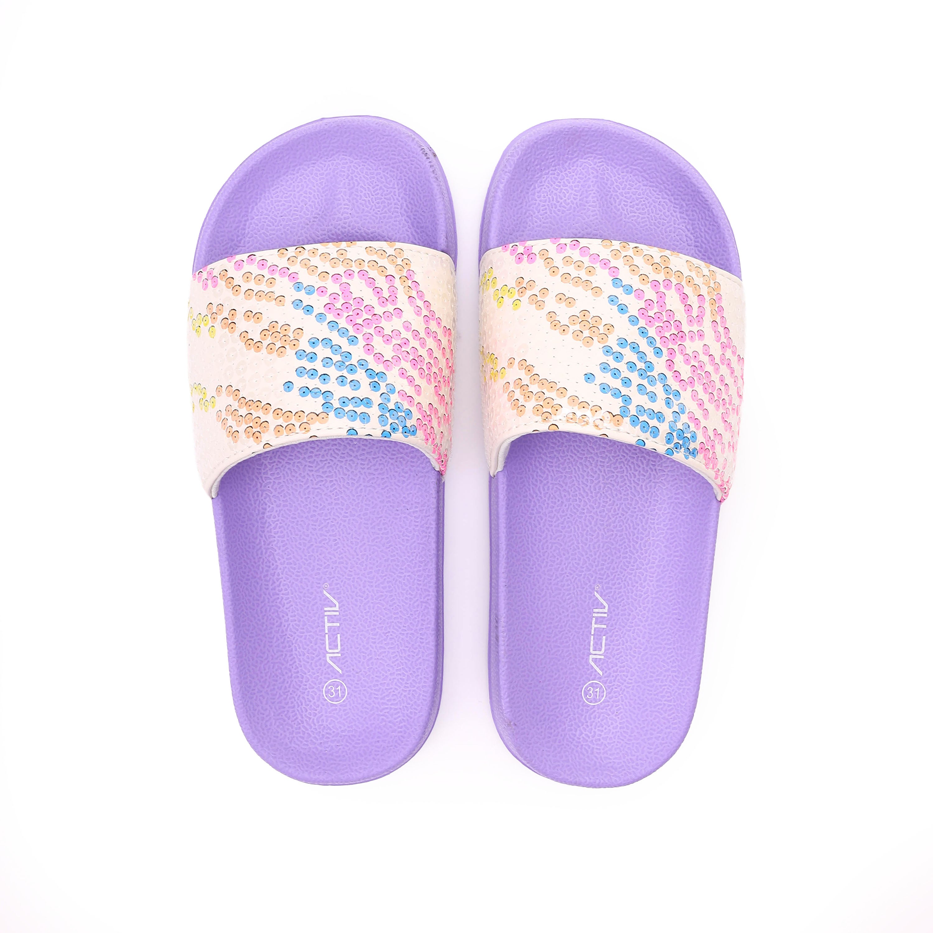 ACTIV KIDS SLIPPER - ابيض*بنفسجي