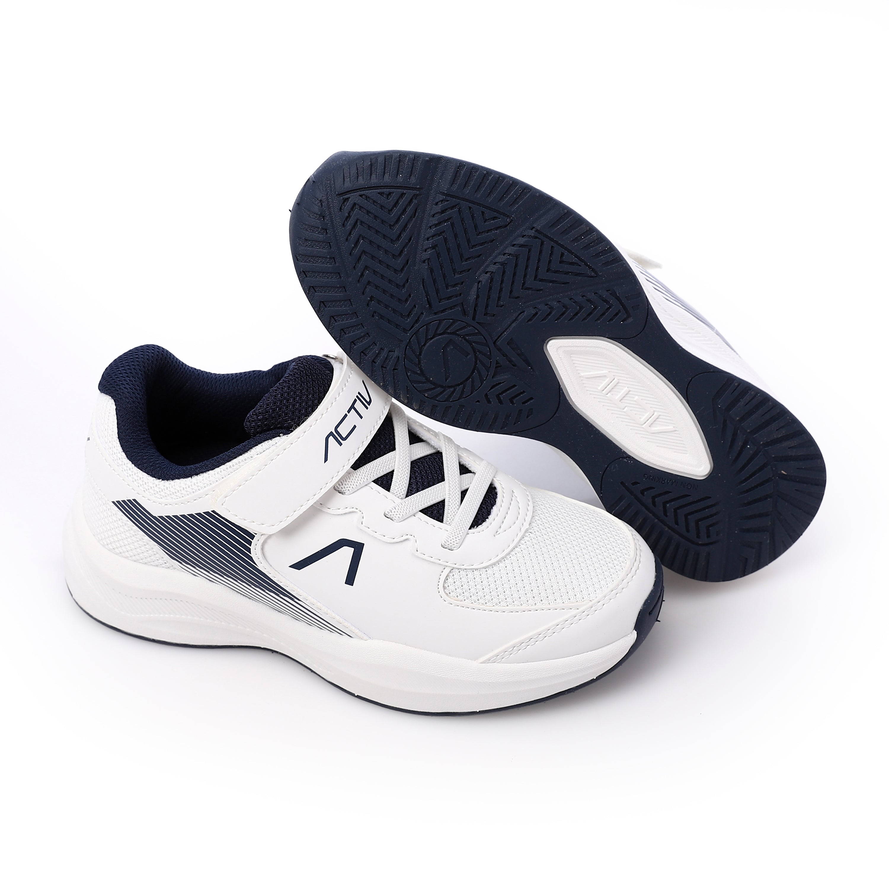 ACTIV KIDS FASHION VELCRO SHOE - ابيض*كحلي