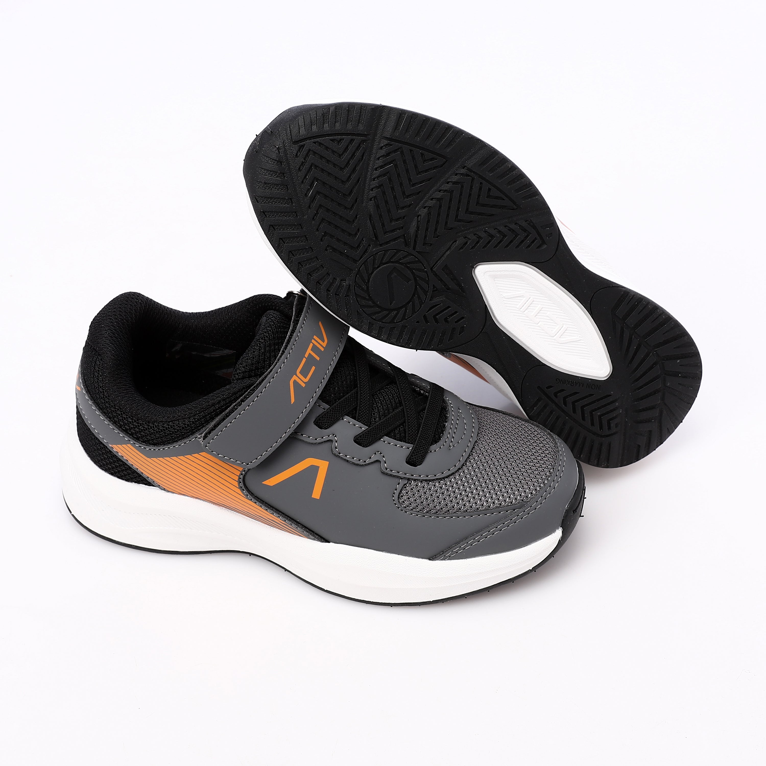 ACTIV KIDS FASHION VELCRO SHOE - D.GREY