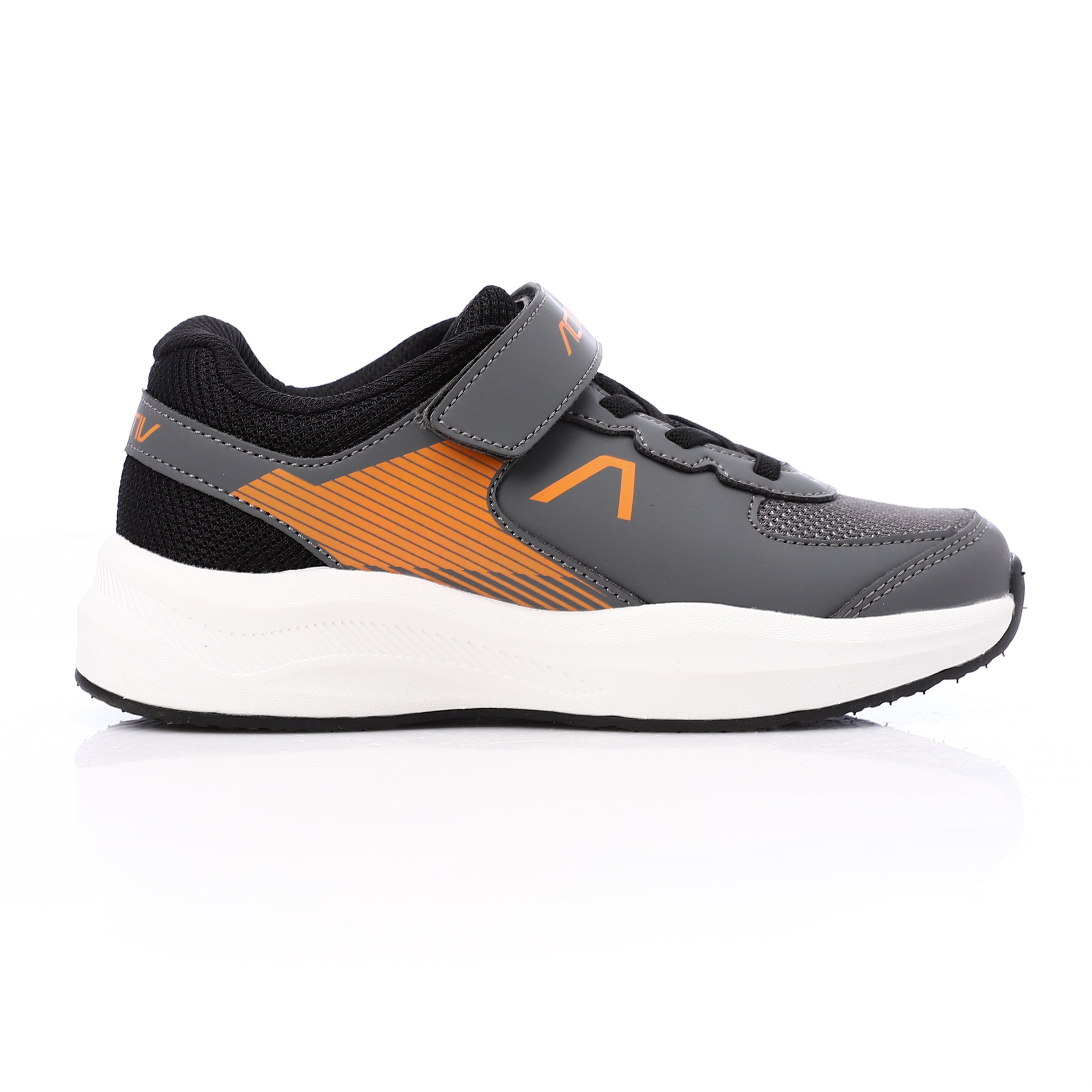 ACTIV KIDS FASHION VELCRO SHOE - رمادي غامق*برتقالي