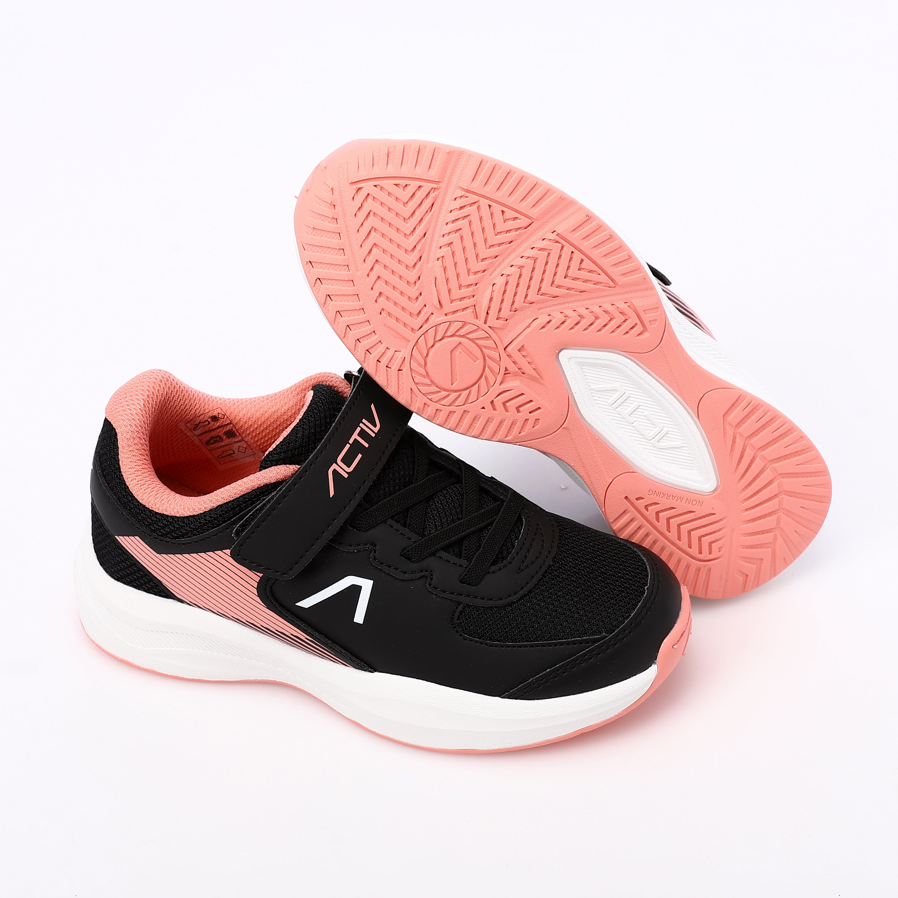 ACTIV KIDS FASHION VELCRO SHOE - اسود*بينك