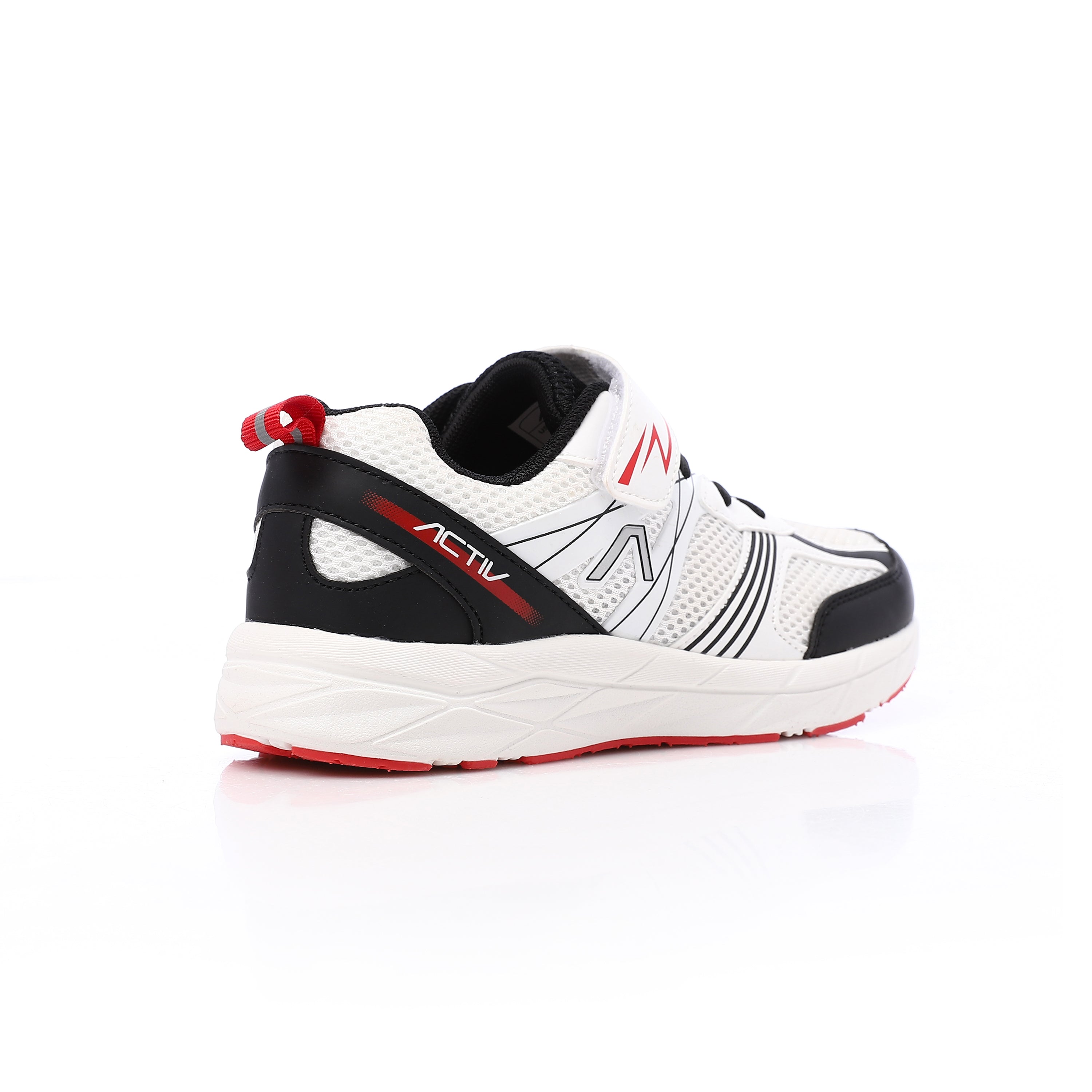 ACTIV KIDS FASHION VELCRO SHOE - ابيض اسود*احمر