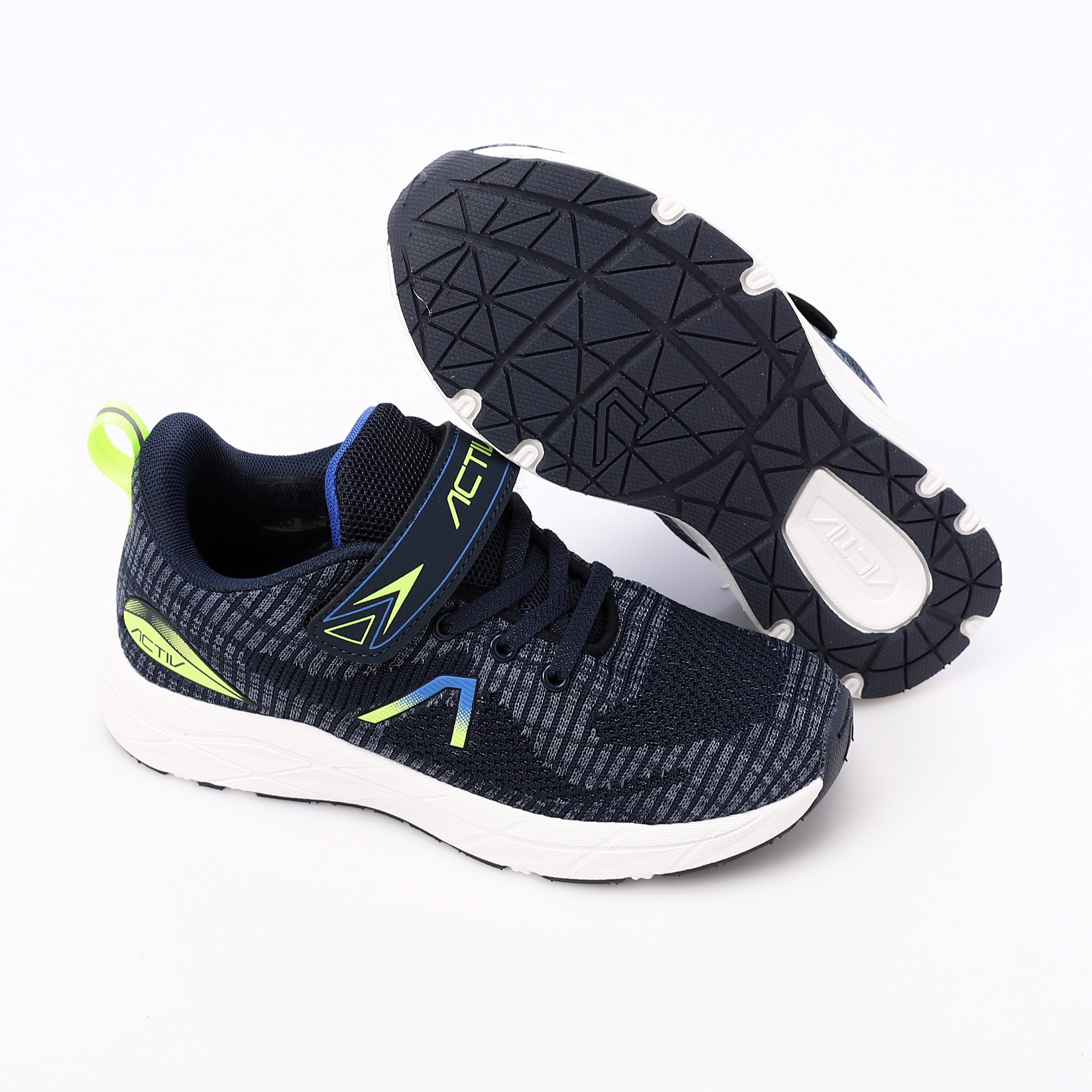 ACTIV KIDS FASHION VELCRO SHOE - NVY & GREN