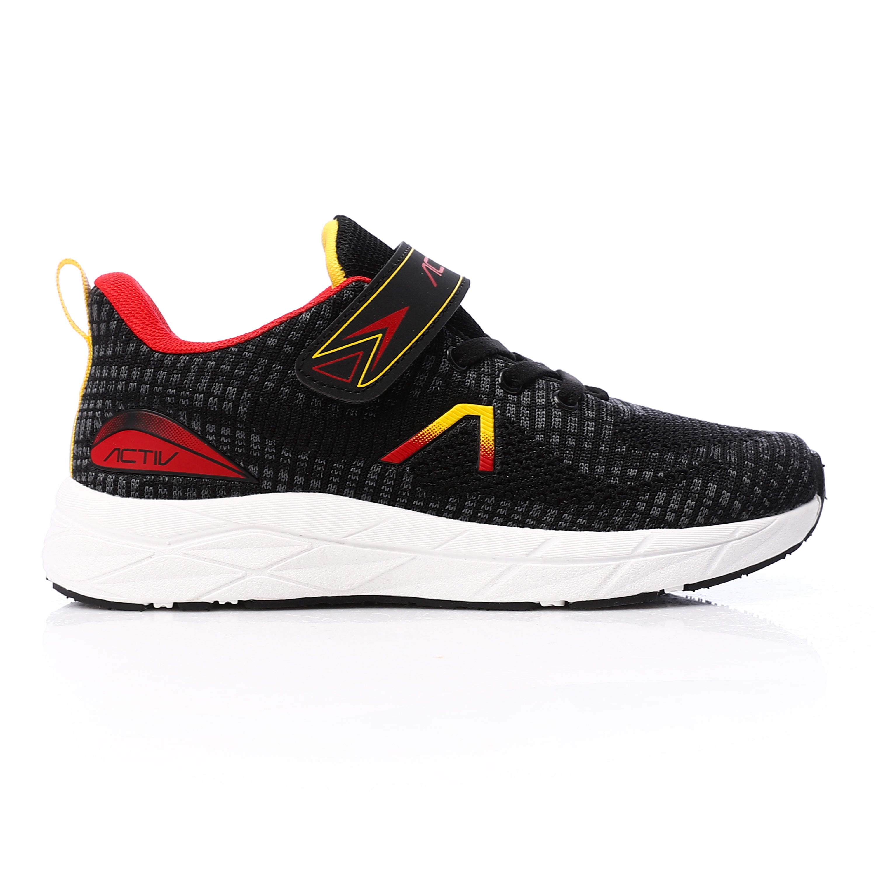 ACTIV KIDS FASHION VELCRO SHOE - BLK & RED