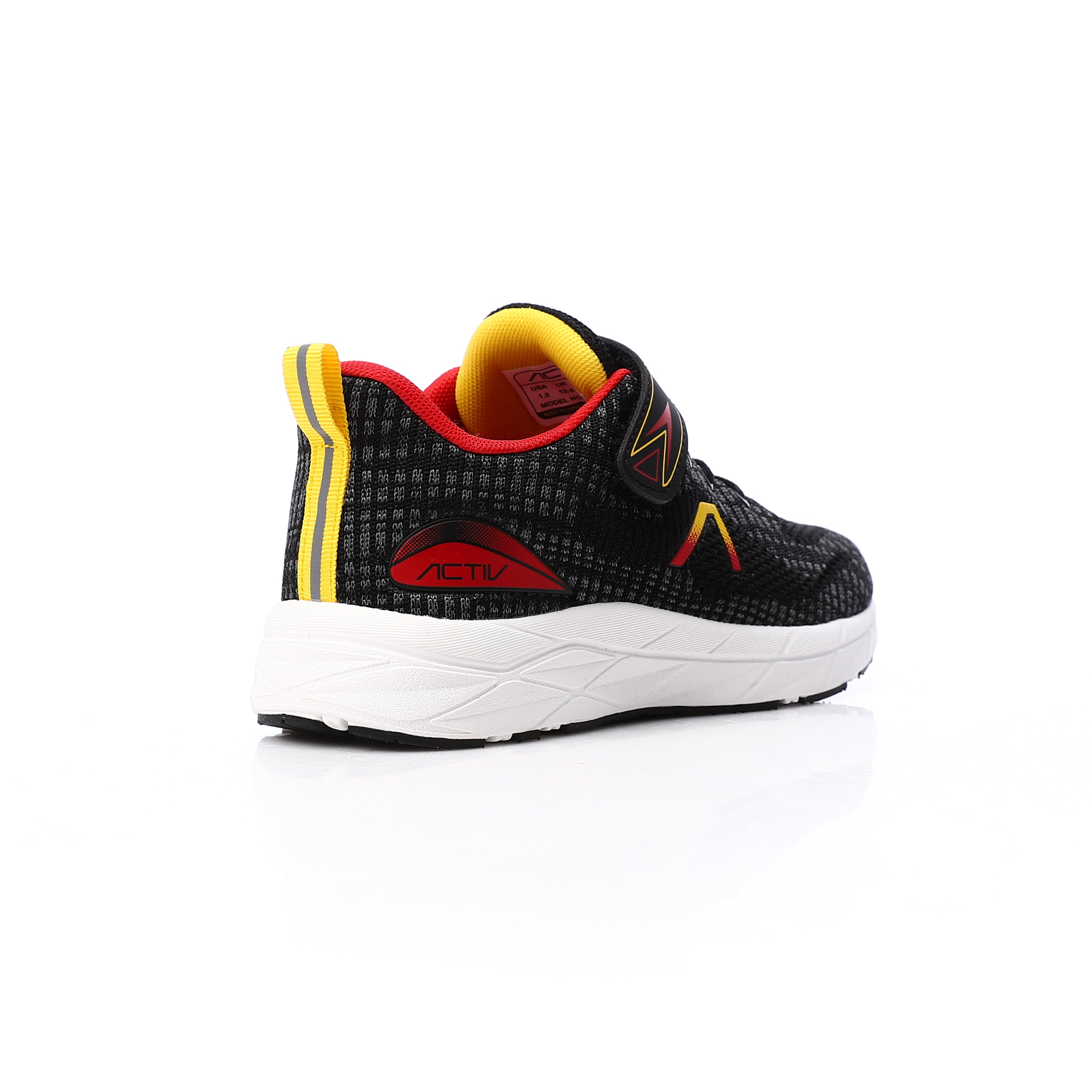 ACTIV KIDS FASHION VELCRO SHOE - BLK & RED