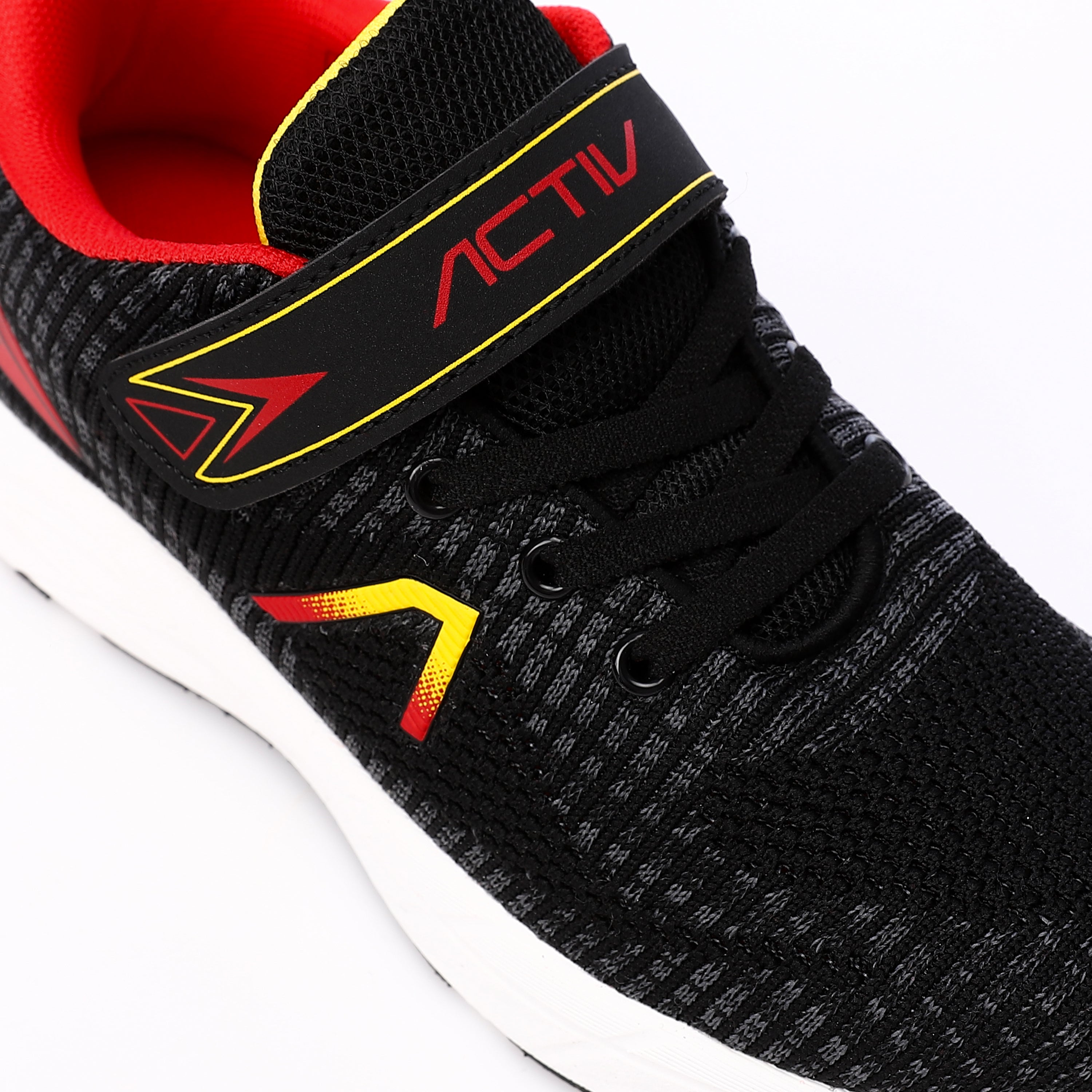 ACTIV KIDS FASHION VELCRO SHOE - BLK & RED