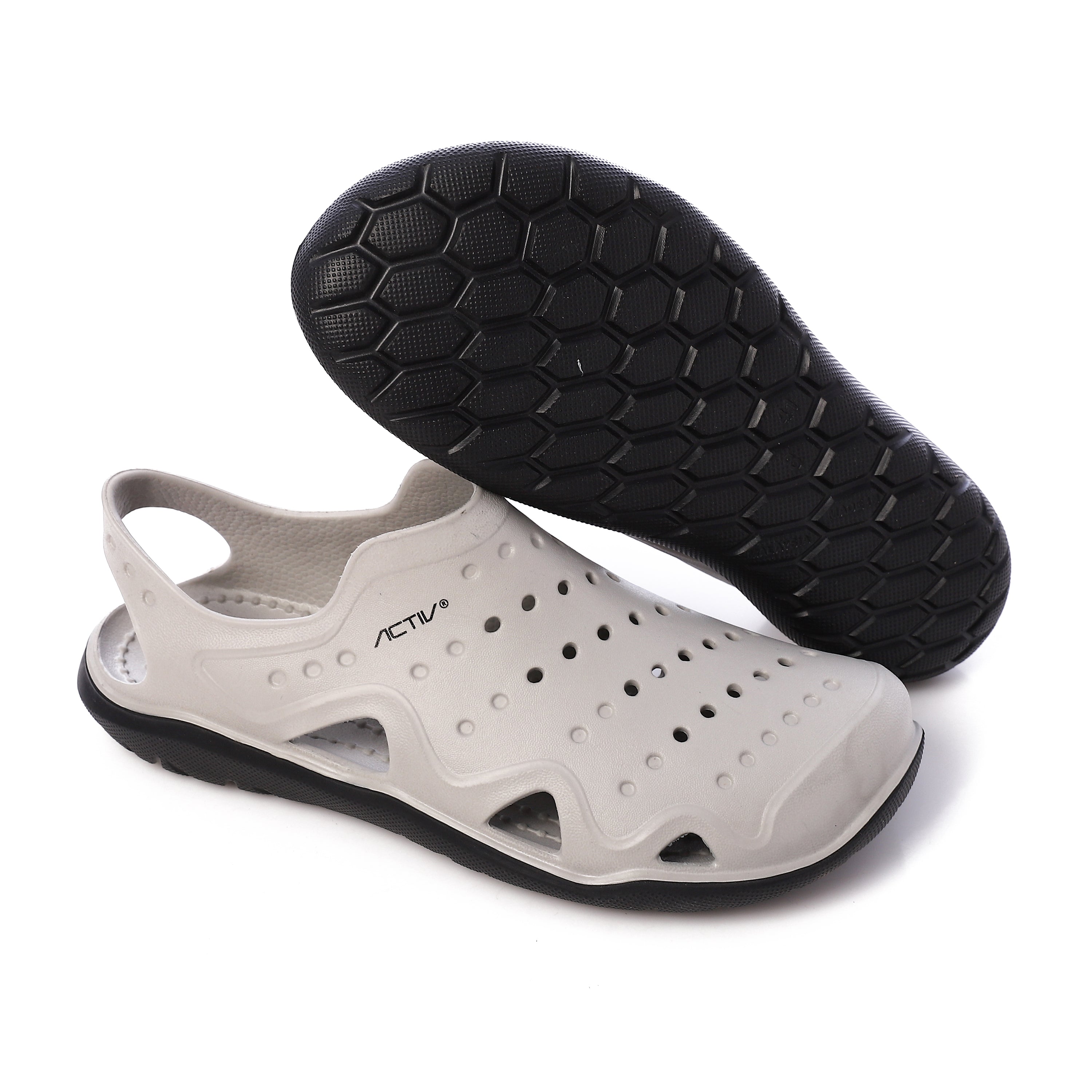 ACTIV MEN'S CLOGS - BLK & GREY