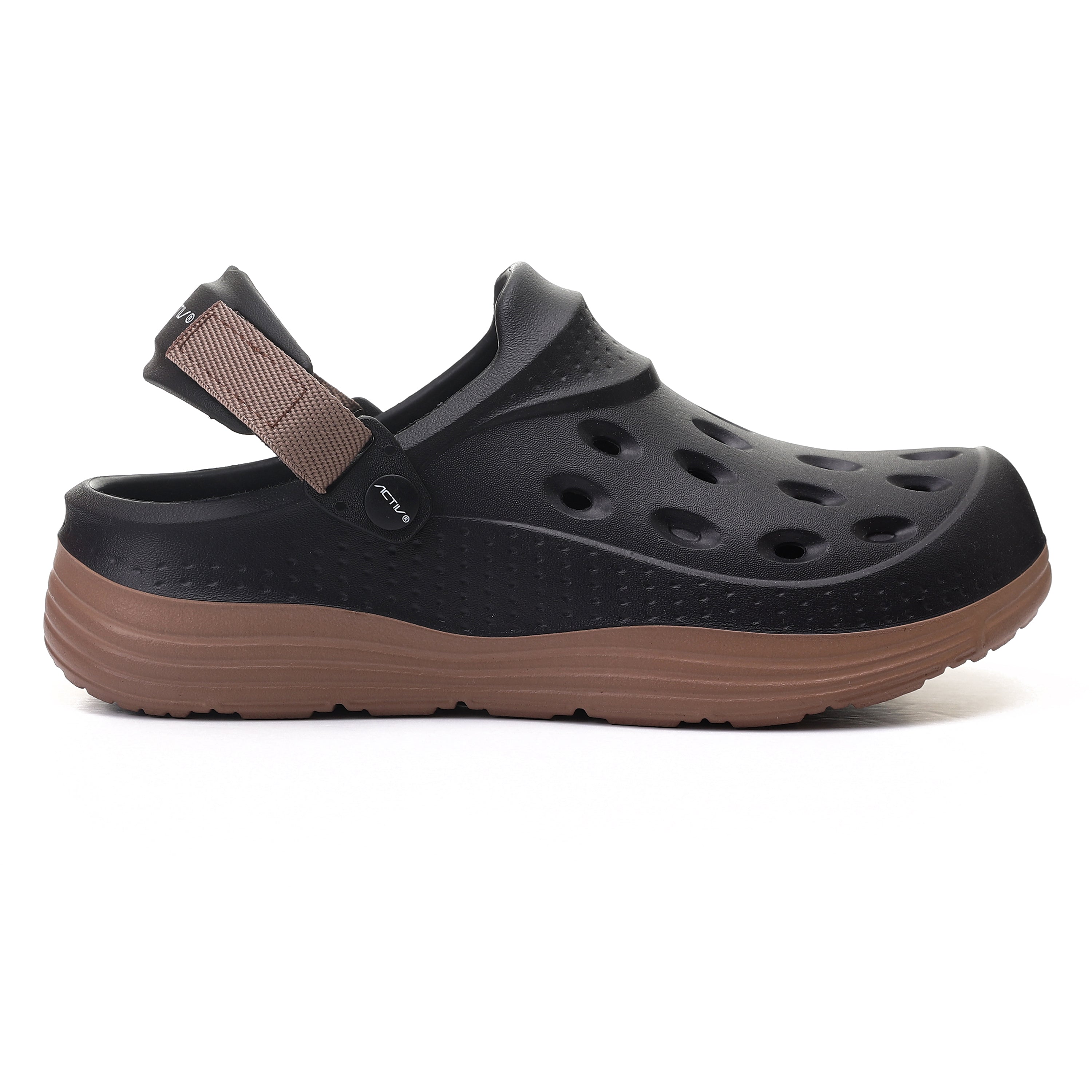 ACTIV MEN'S CLOGS - BLK & BRWN