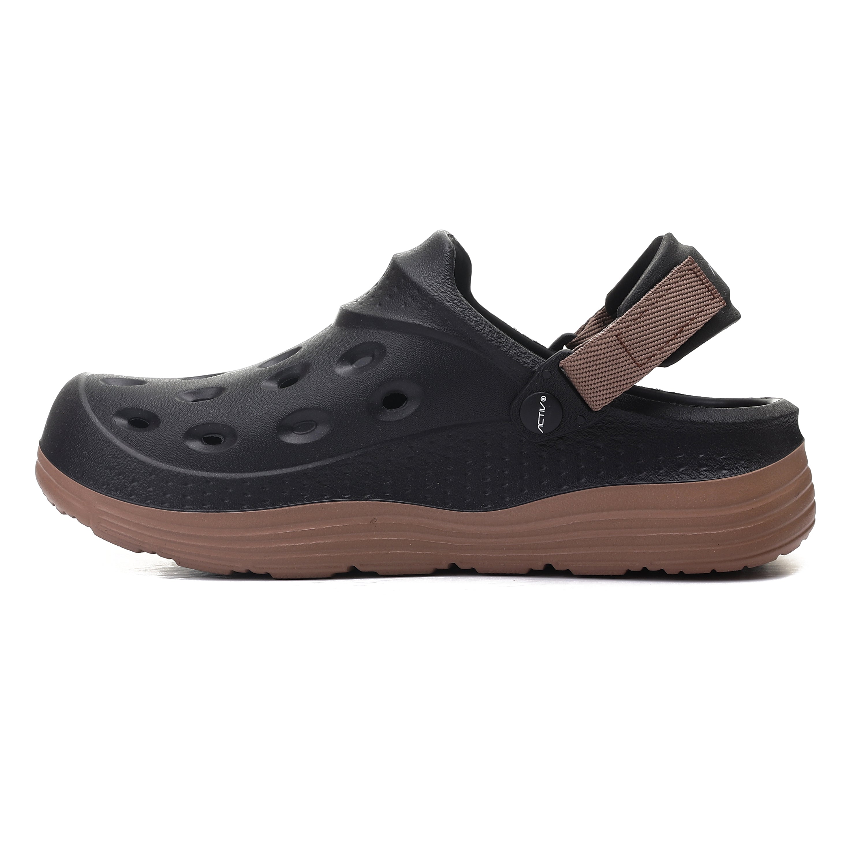 ACTIV MEN'S CLOGS - BLK & BRWN