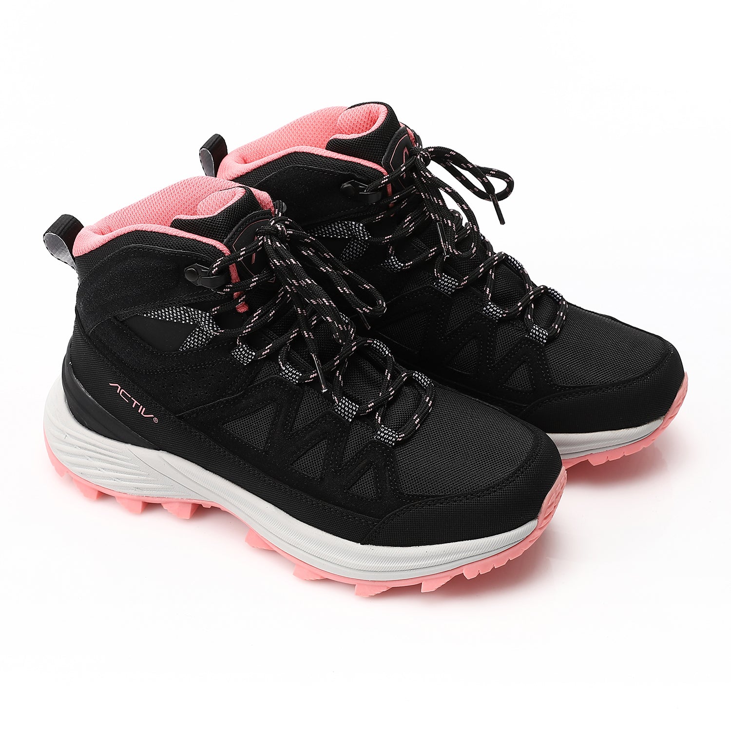 ACTIV WOMEN'S CASUAL SHOES - BLK & PINK