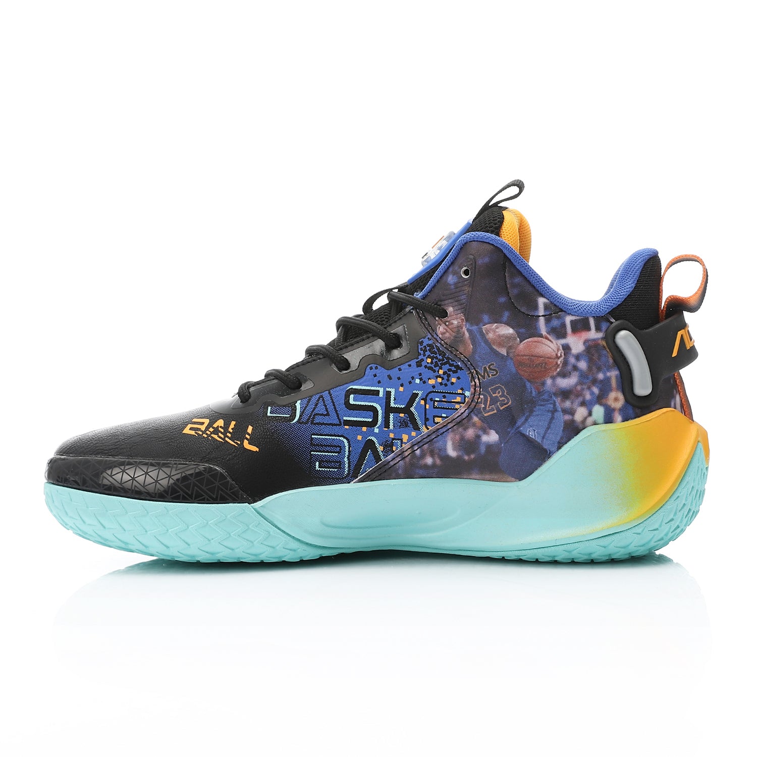 ACTIV MEN'S BASKETBALL SHOES - اسود*ازرق*برتقالى