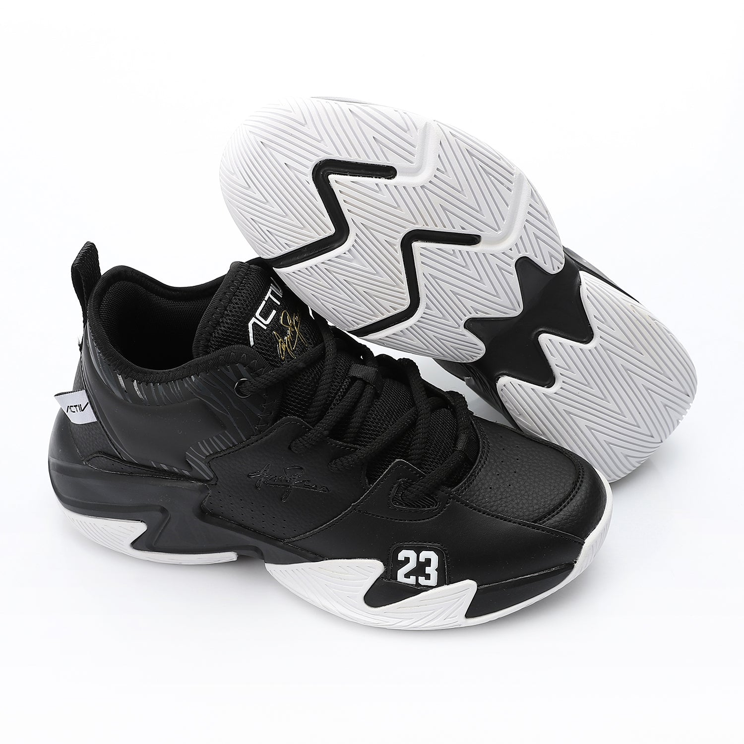 ACTIV MEN'S BASKETBALL SHOES - اسود*ابيض