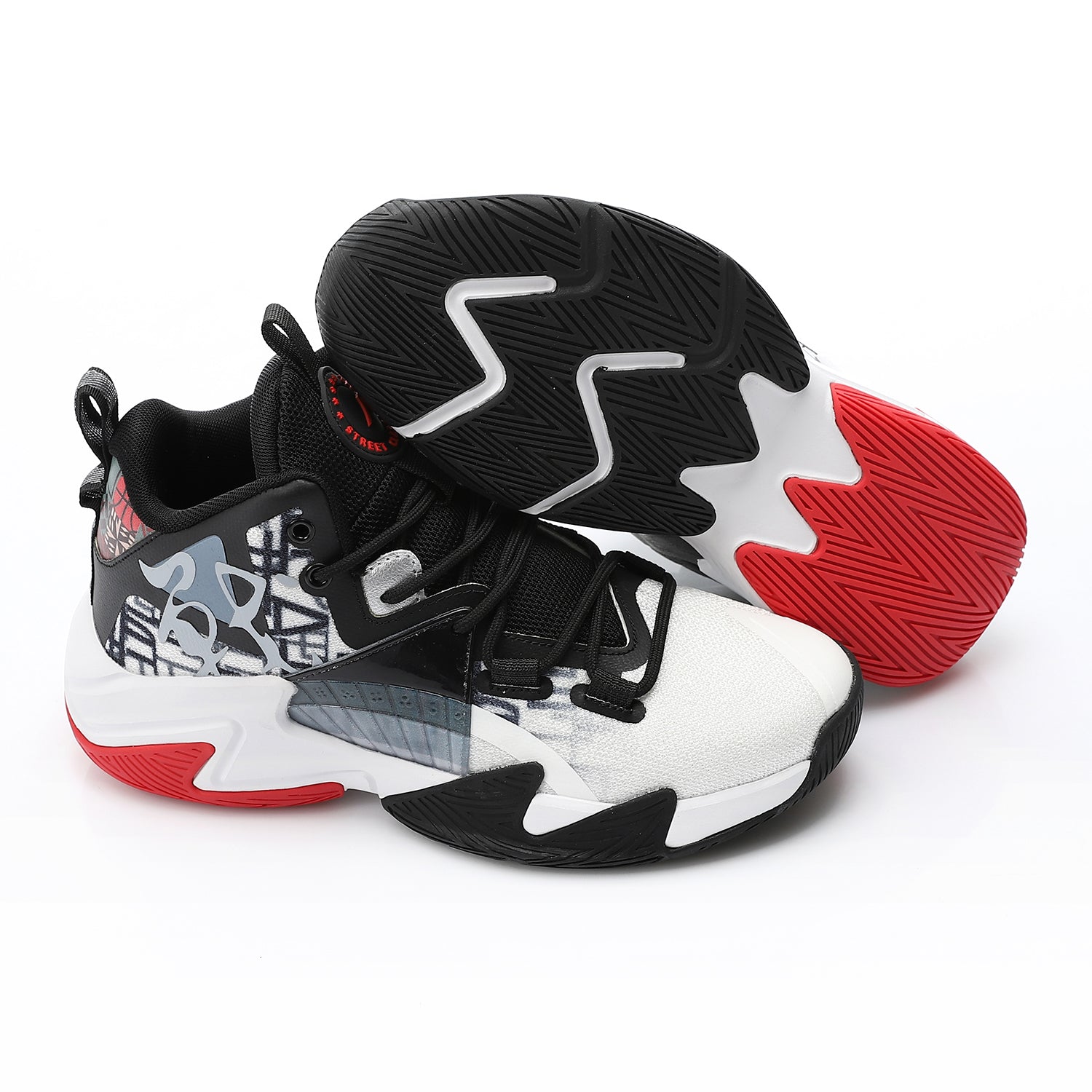 ACTIV MEN'S BASKETBALL SHOES - ابيض*اسود*رمادى