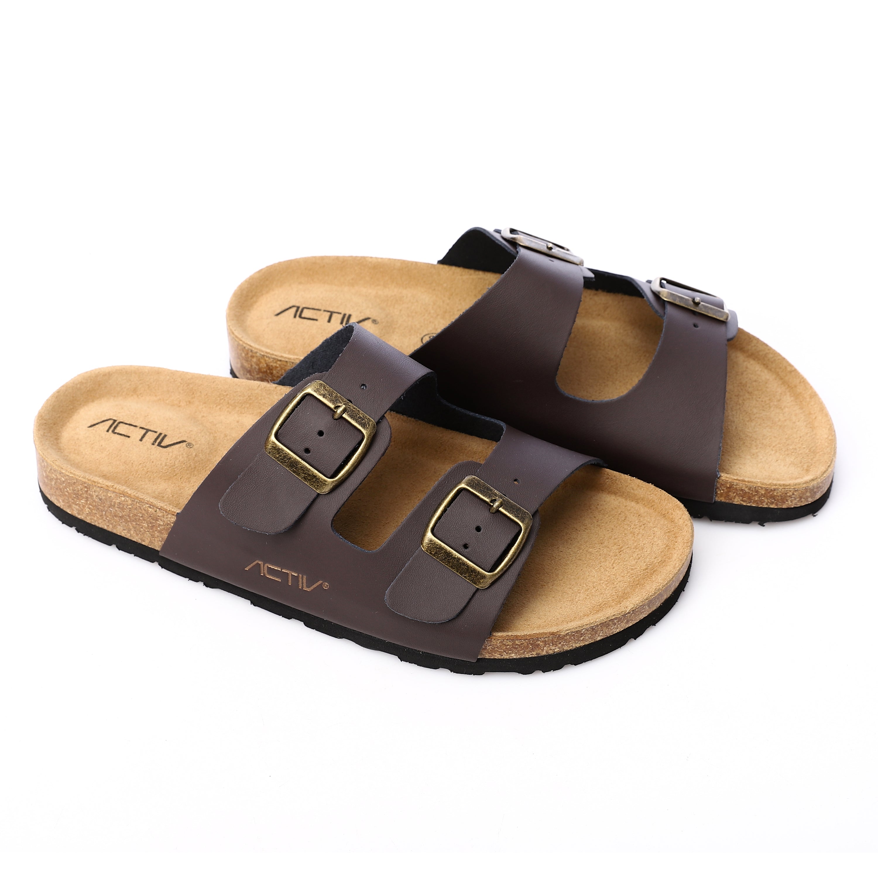 ACTIV WOMEN'S CASUAL SLIPPERS - D.BROWN
