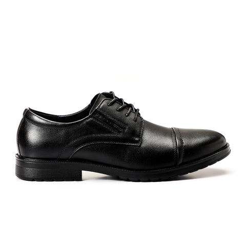 ACTIV MEN CLASSIC LEATHER SHOE - BLACK
