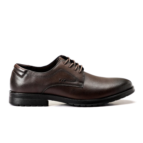 ACTIV MEN CLASSIC LEATHER SHOE - BROWN