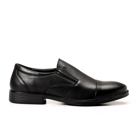 ACTIV MEN CLASSIC LEATHER SHOE - BLACK