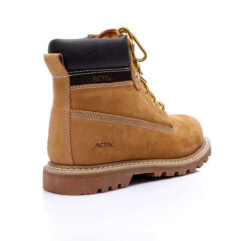 ACTIV SAFETY NUBUCK BOOT SHOES - YELLOW
