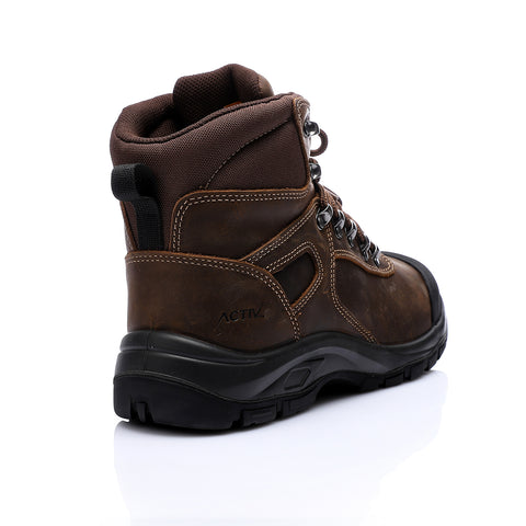 ACTIVNEW SAFETY BOOT SHOES - BROWN