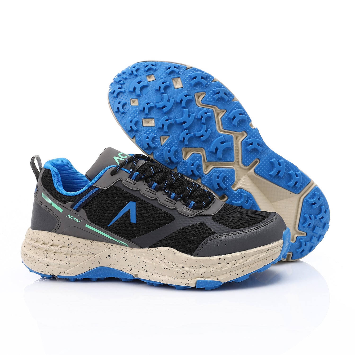 ACTIVNEW MEN'S SHOES - BLK & BLUE