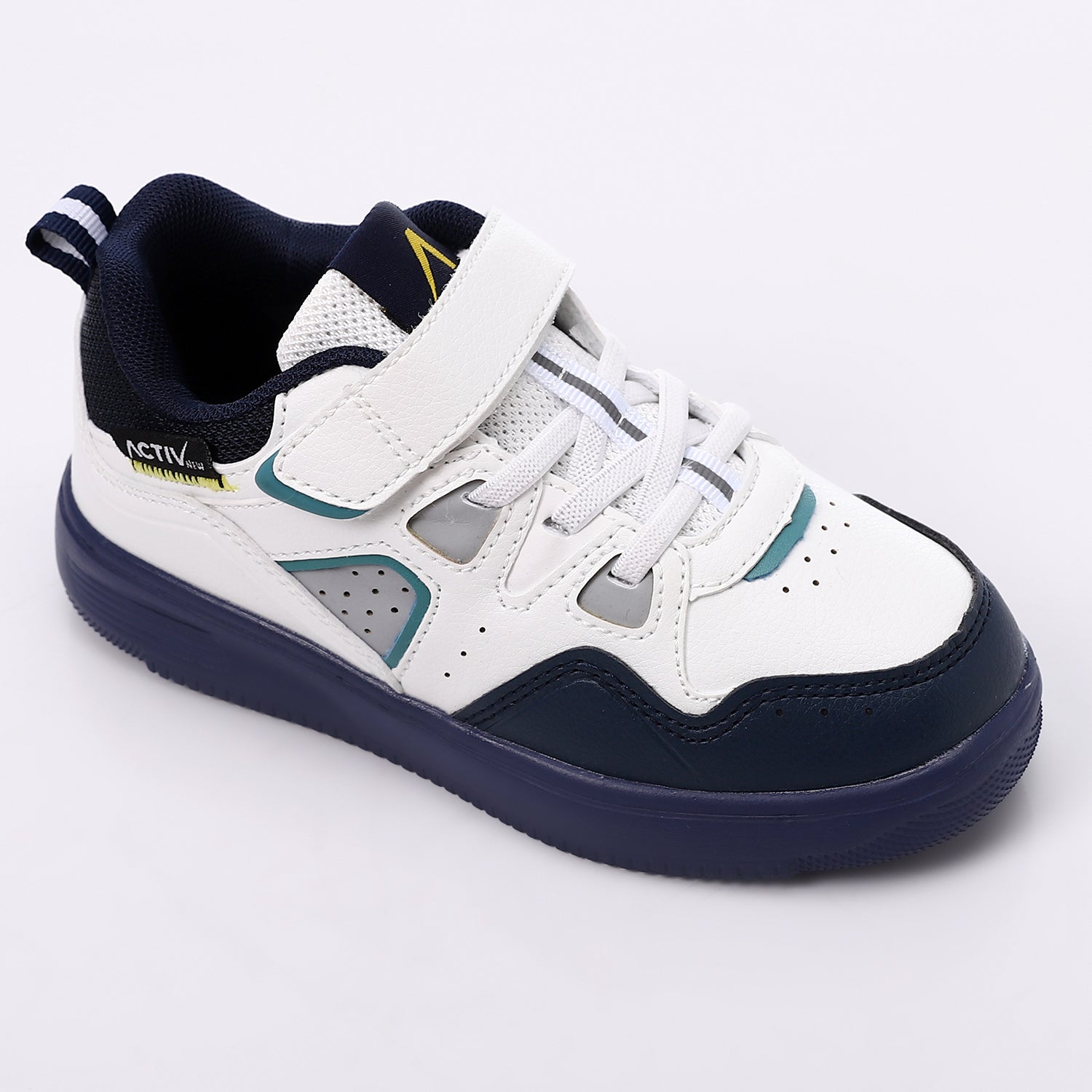 ACTIVNEW KIDS SHOES - WHT & NVY