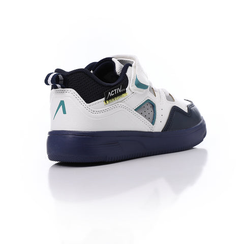 ACTIVNEW KIDS SHOES - WHT & NVY