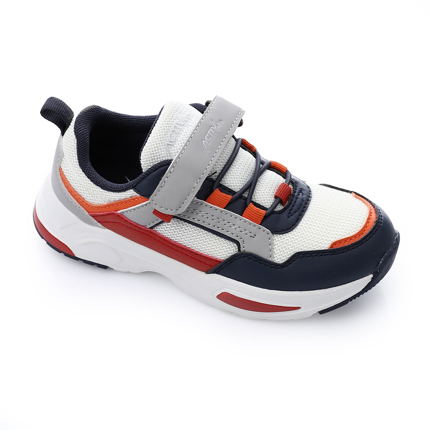 ACTIVNEW KIDS SHOES - WHT &amp; NAVY 