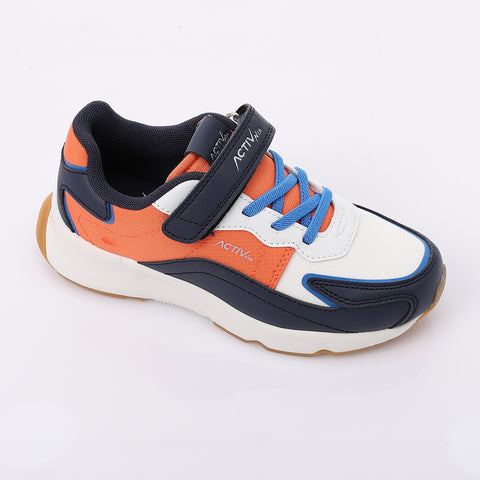 ACTIVNEW KIDS SHOES - ORG & NAVY