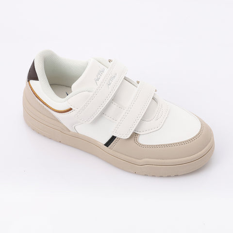 ACTIVNEW KIDS SHOES - WHT & BEIG