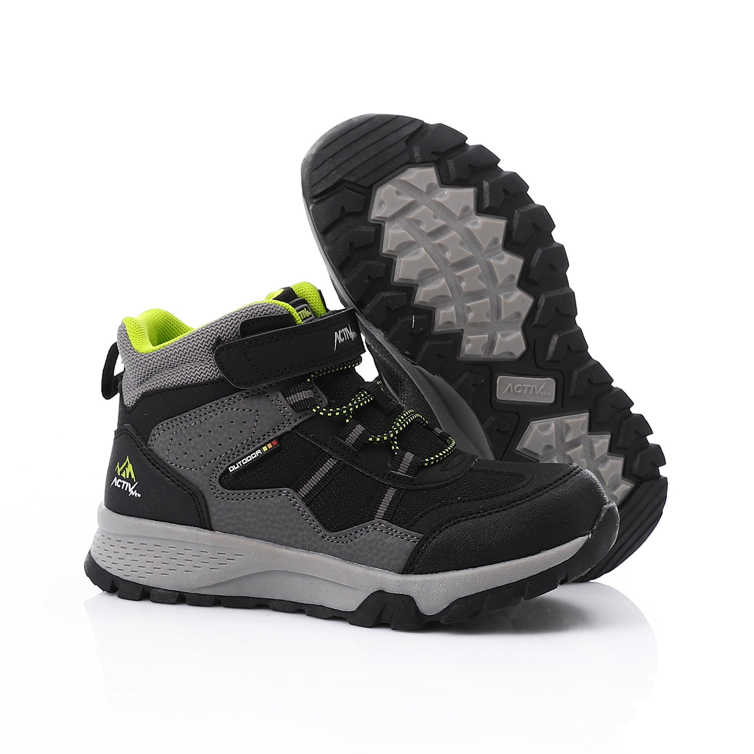 ACTIVNEW KIDS SHOES - BLK & GREY