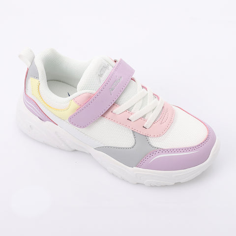 ACTIVNEW KIDS SHOES - WHT & PURP