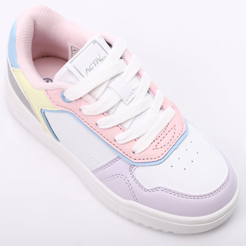 ACTIVNEW KIDS SHOES - WHT & PURP