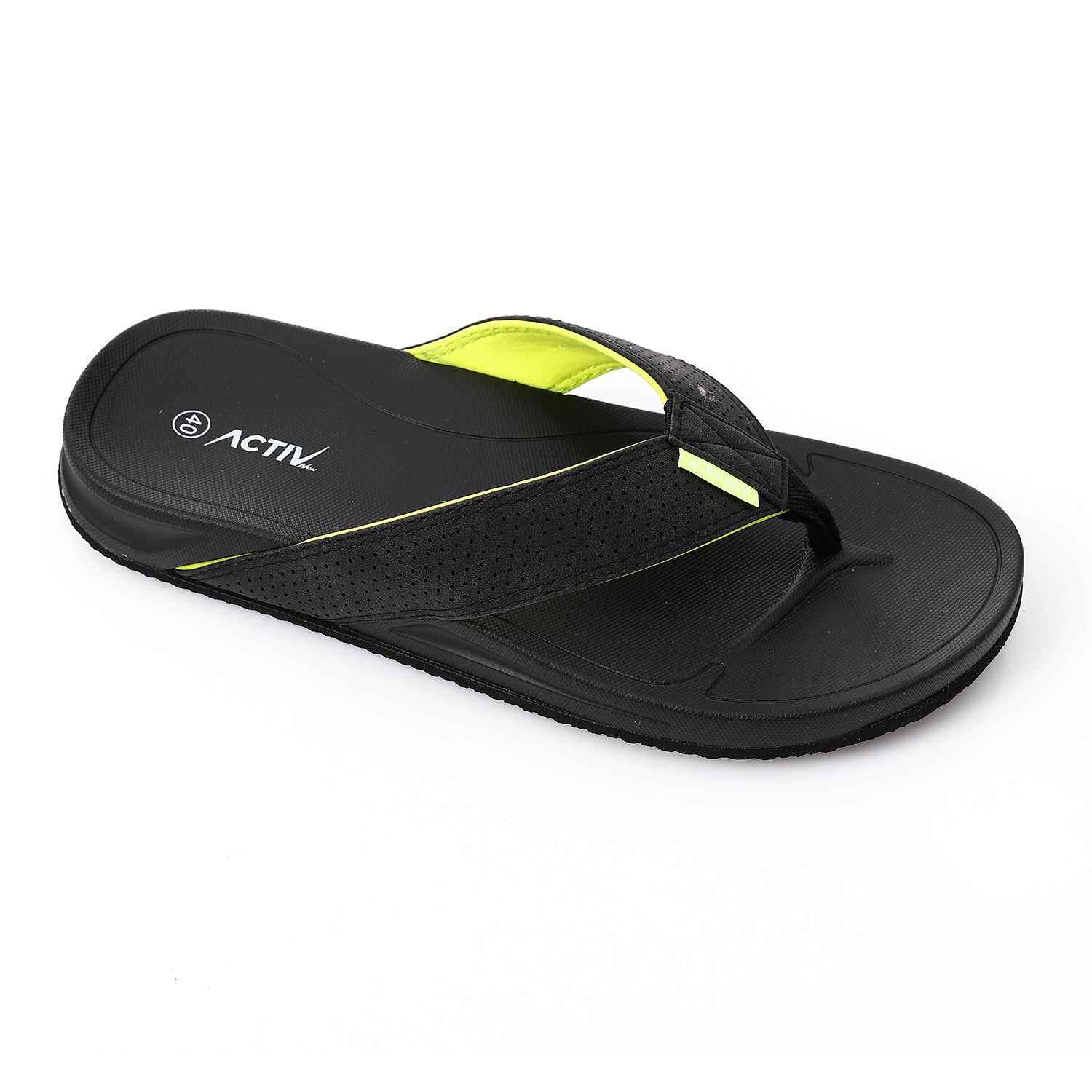 ACTIVNEW FLIP FLOP - BLK & LIME