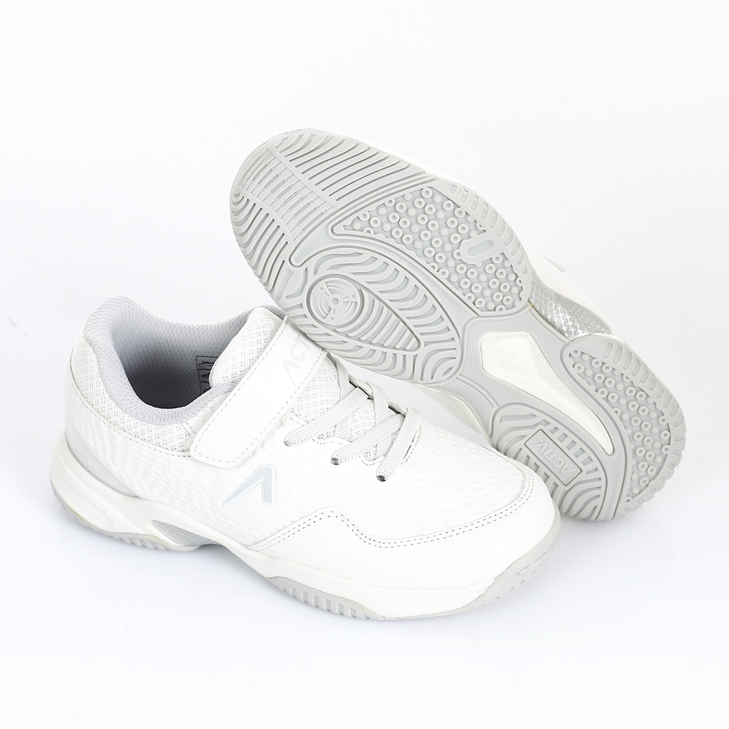 ACTIVNEW FASHION VELCRO SHOES - WHT & L.GY