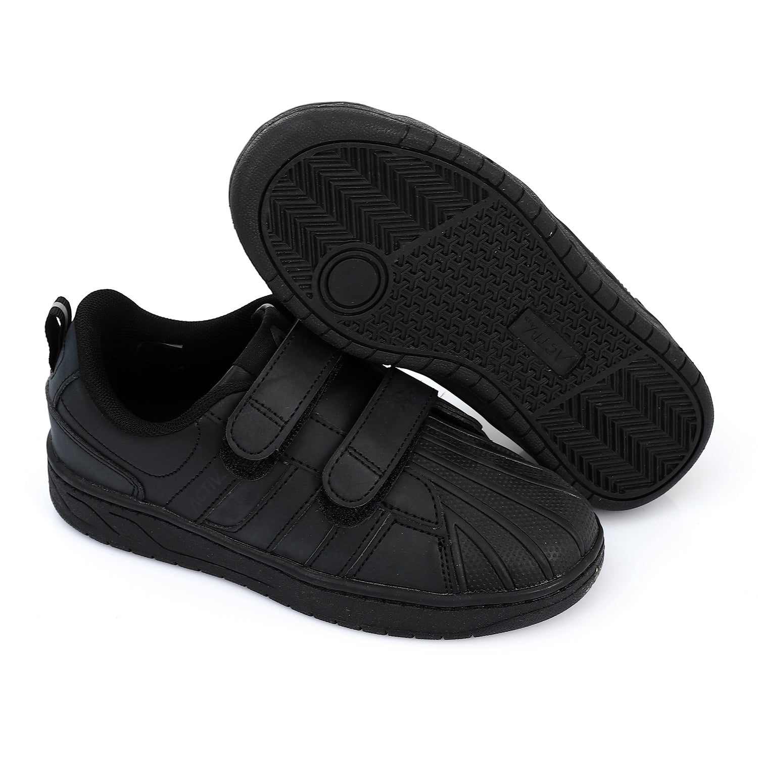 ACTIVNEW FASHION VELCRO SHOES - BLACK