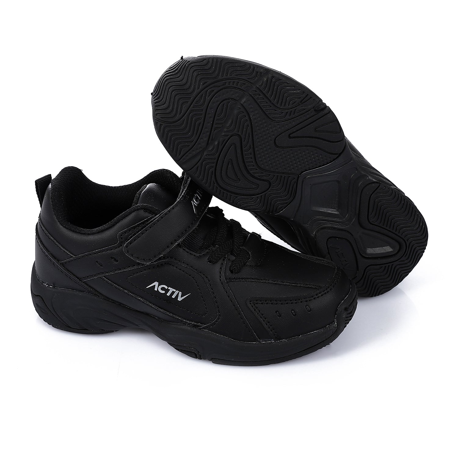 ACTIVNEW FASHION VELCRO SHOES - BLACK