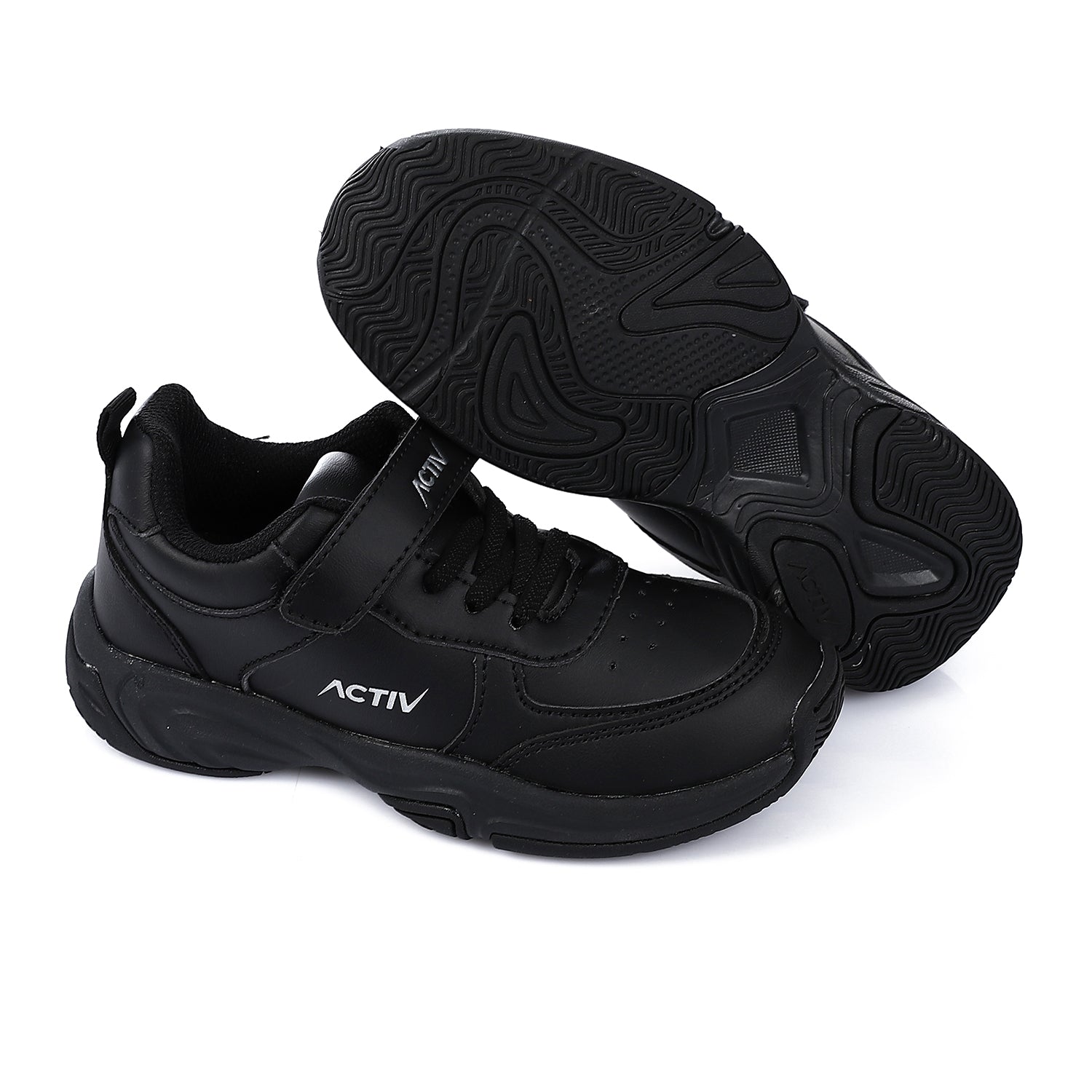 ACTIVNEW FASHION VELCRO SHOES - BLACK 